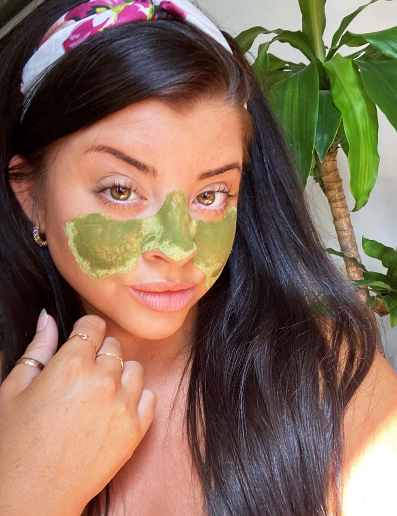 green clay face mask