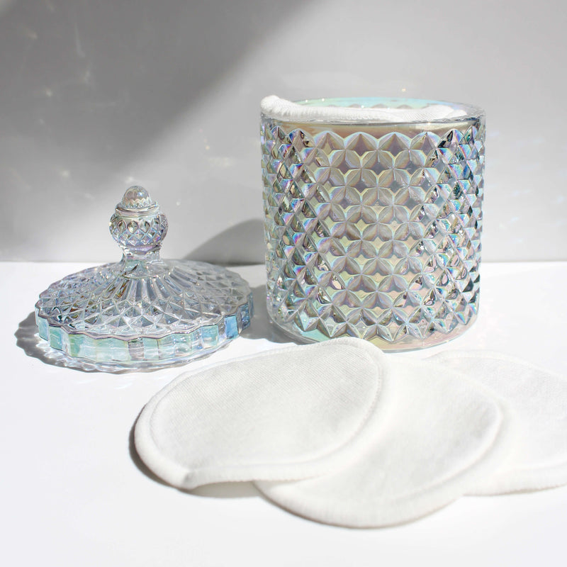 crystal vanity jar