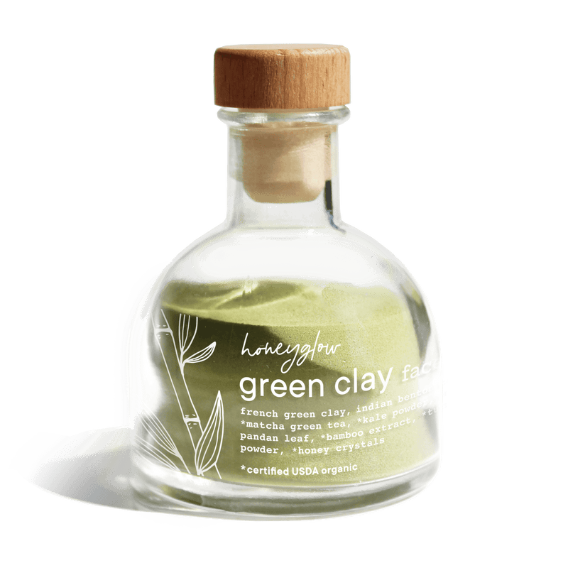green clay face mask